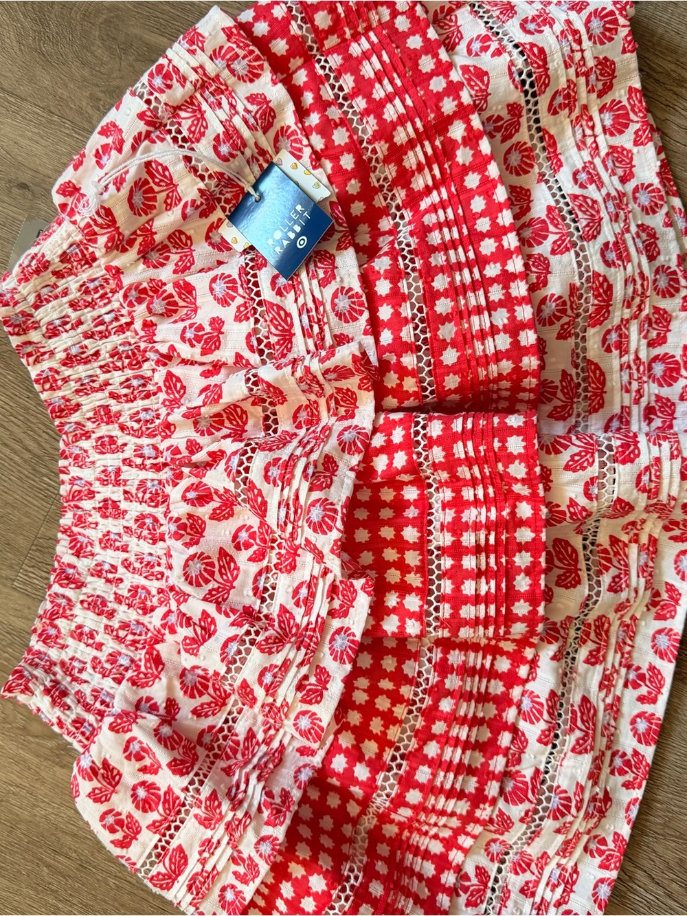 Roller Rabbit x Target red and white skirt 0324 - Picture 4 of 5